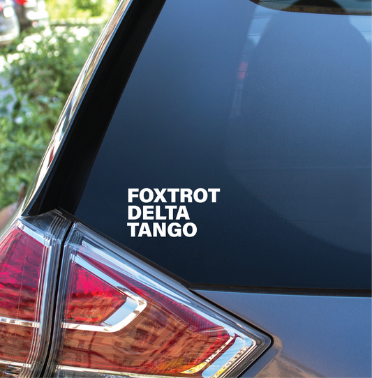 Foxtrot Delta Tango - Vinyl Sticker
